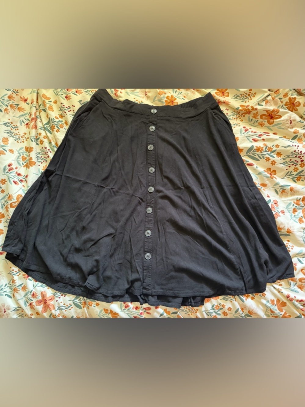 torrid Black Button-Front Skirt